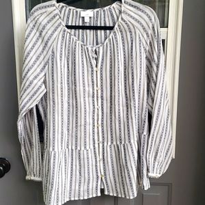 J. Jill gauze blouse.